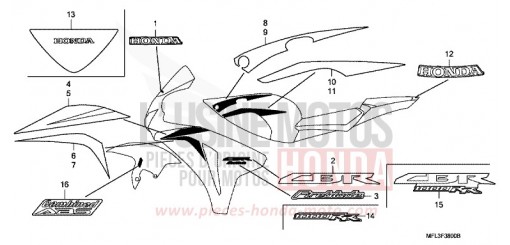 STRISCIA/MARCHIO (1) CBR1000RR8 di 2008